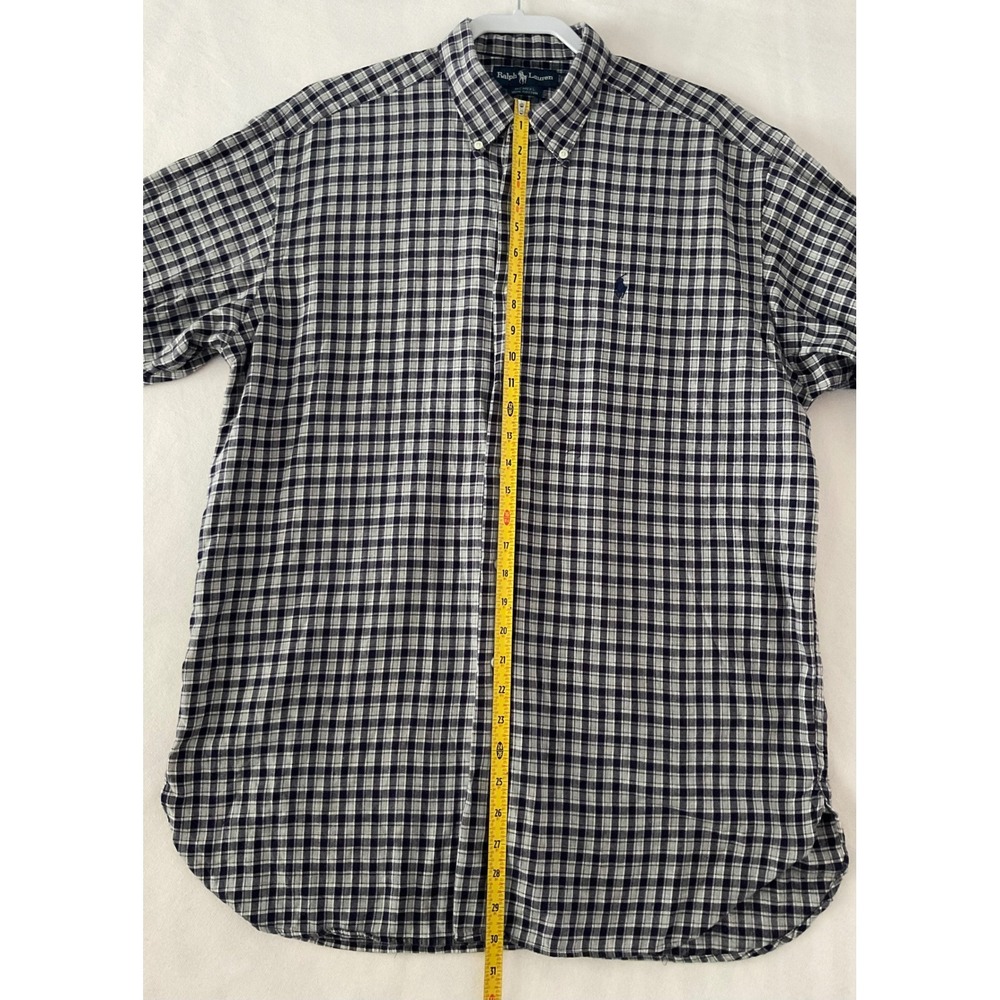 Ralph Lauren Checkered Button Down Shirt Long Sleeve Cotton Casual Size L - Picture 4 of 7